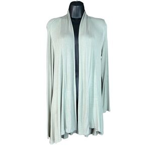 Magaschoni Mint Green Open Front Lightweight Long Sleeve Cardigan Women's Medium